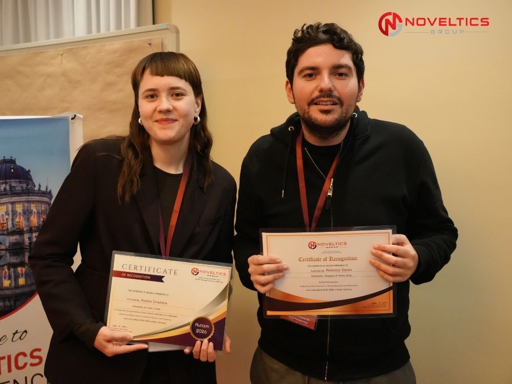 Certificate presentation at Autism Research 2026 Germany Noveltics